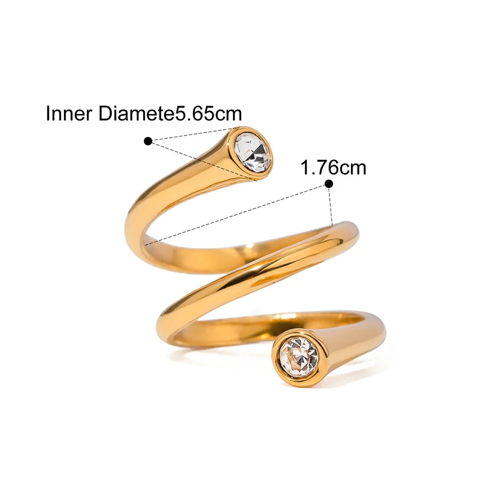 Stainless Water Drop Rings - 18K Gold Plated