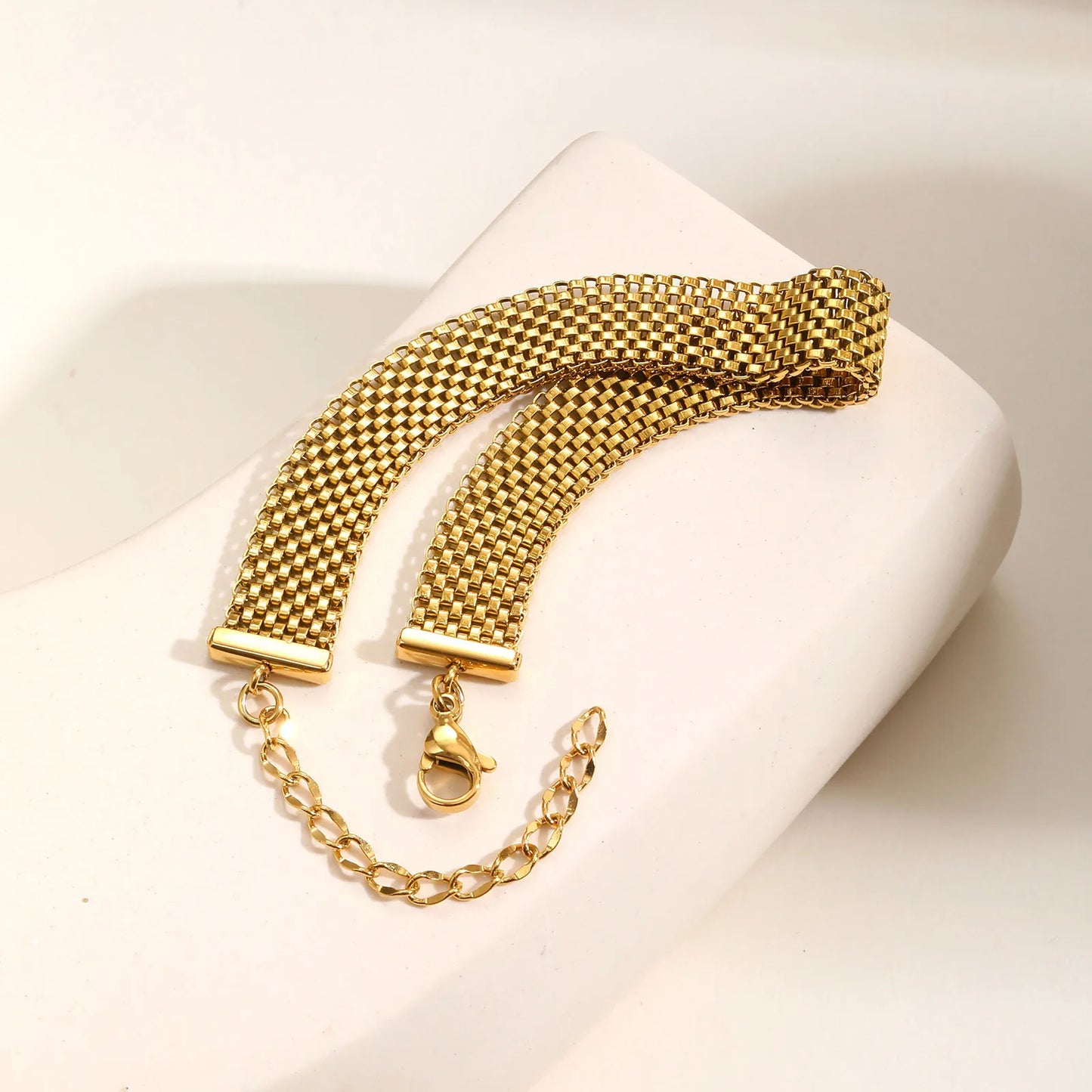 Jenny - Stainless Chain Bracelet, 18k PVD Gold Plated