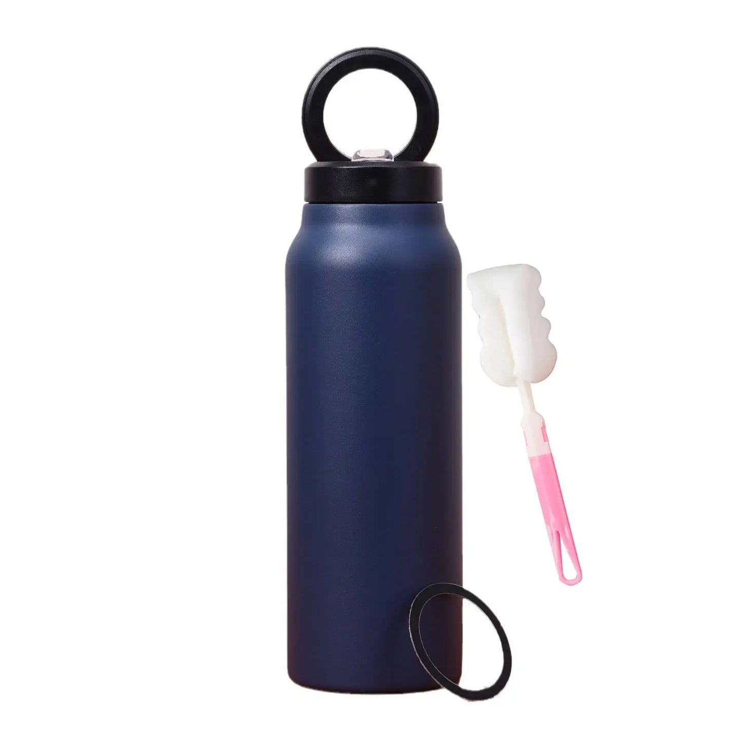 Insulated Sports Water Bottle with Magnetic Phone Holder and Built-in Stand