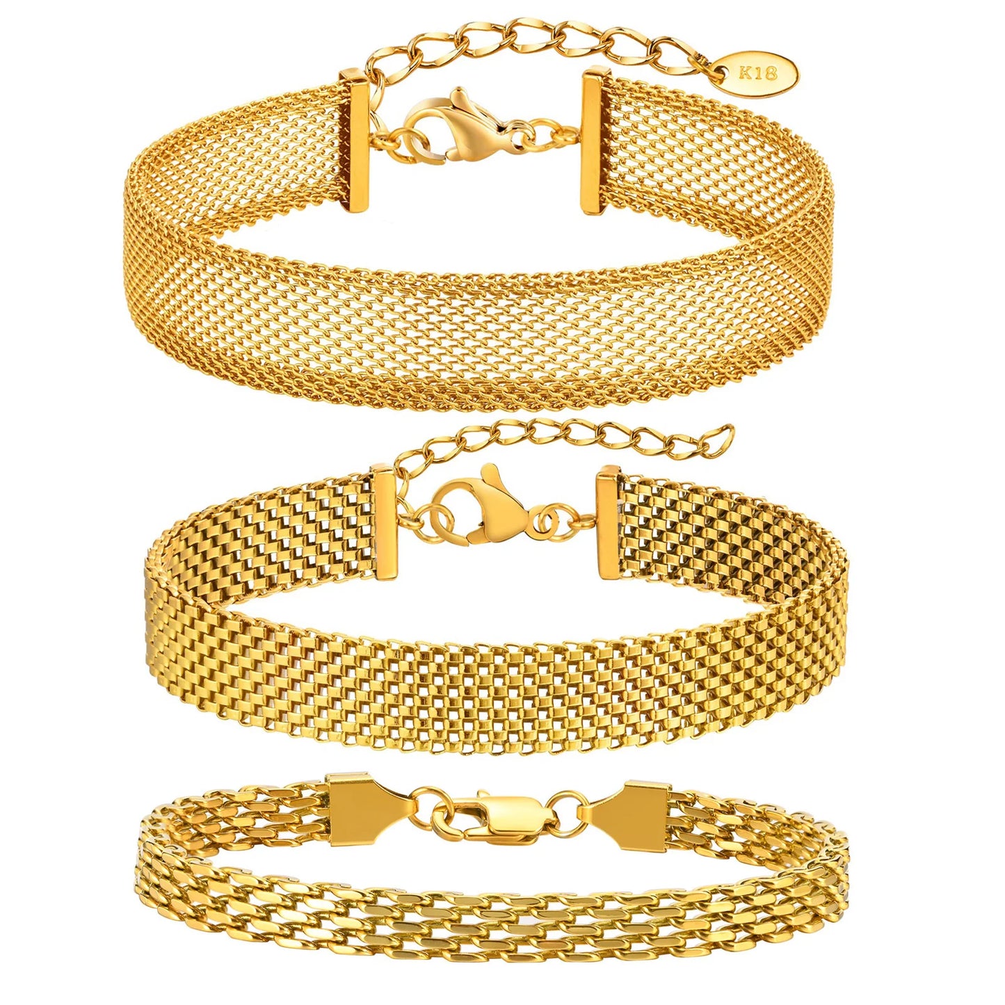 Jenny - Stainless Chain Bracelet, 18k PVD Gold Plated