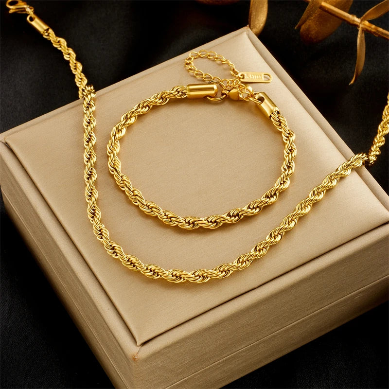 Nina - Stainless Rope Chain