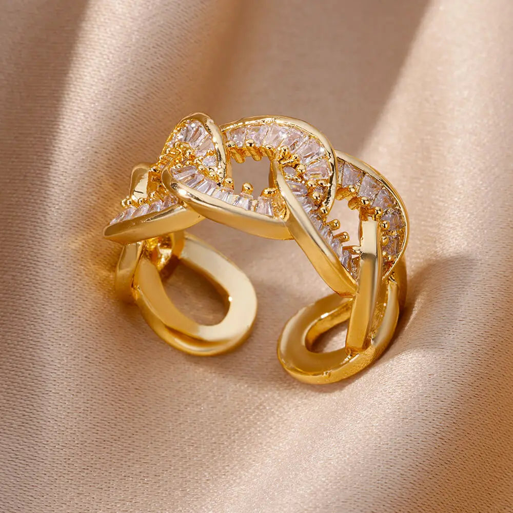 Open Rings 18k gold plated
