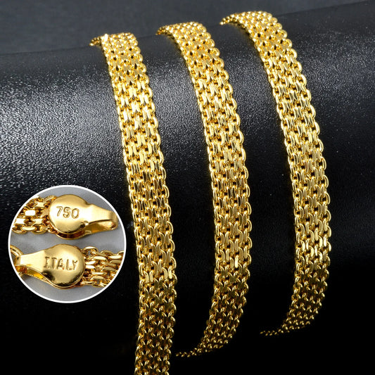 Italy 18k gold plated Milan Chain Necklace