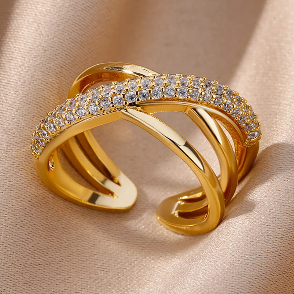 Open Rings 18k gold plated