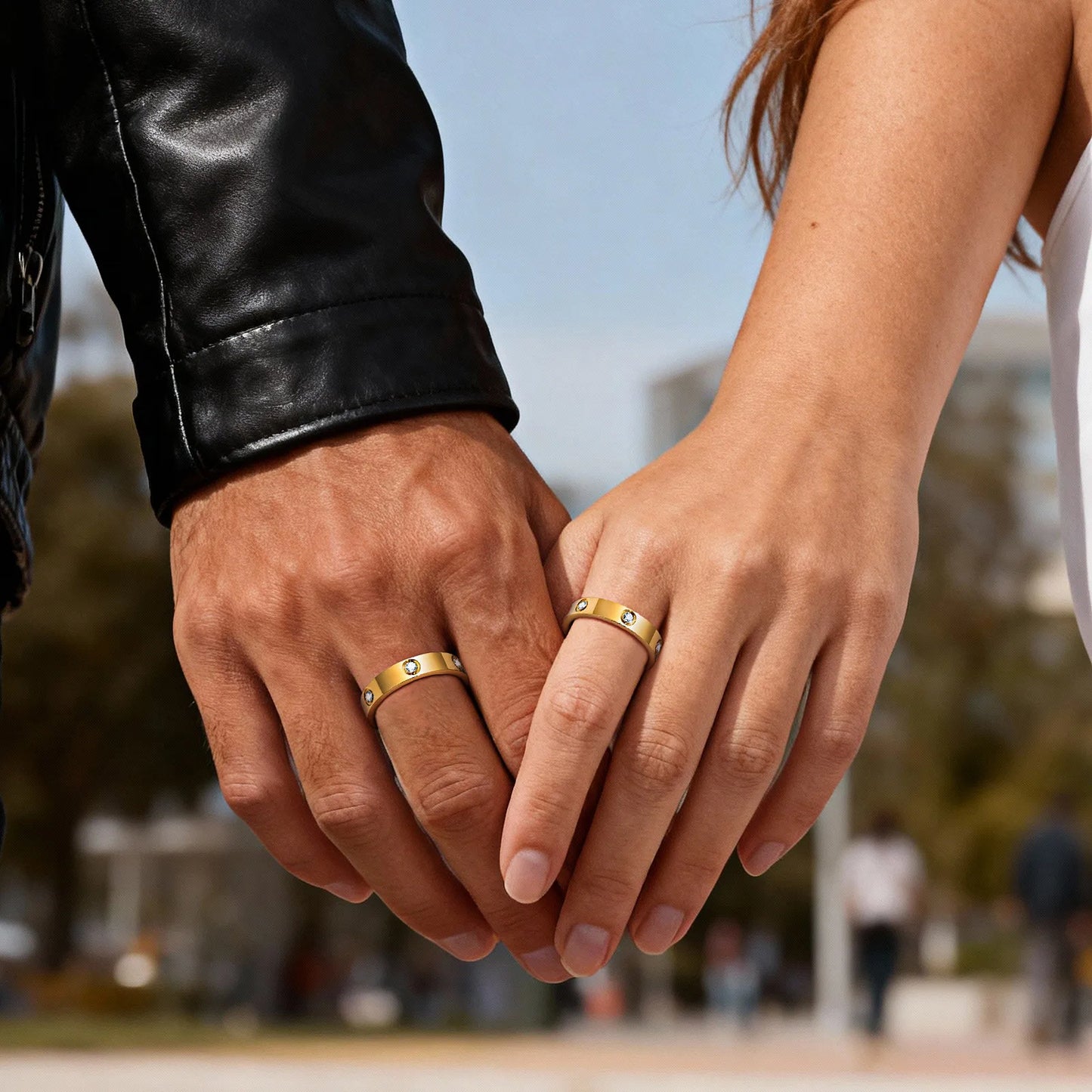 18K Gold Plated Stainless Steel Crystal Zircon Ring