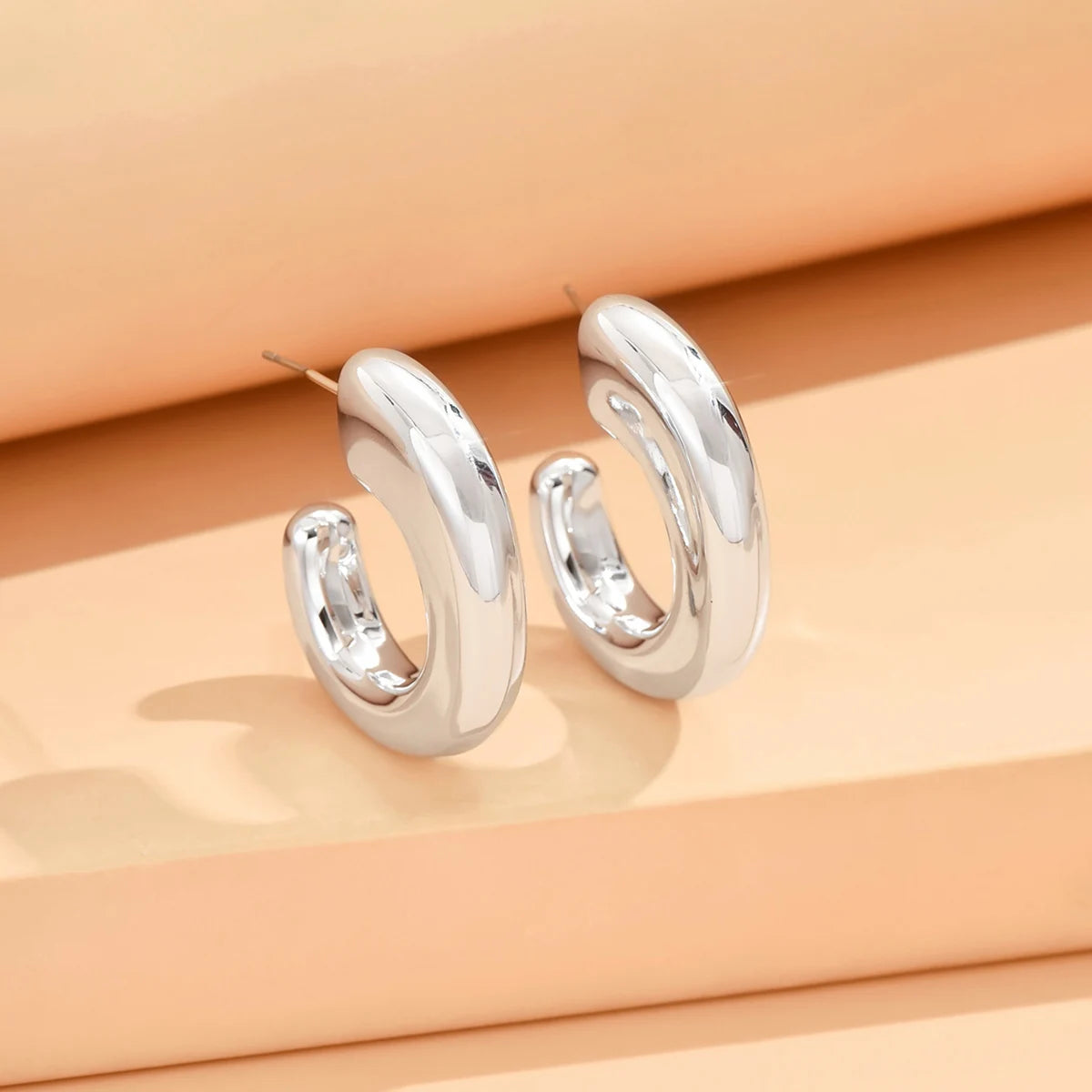 Geometric Metallic Earrings