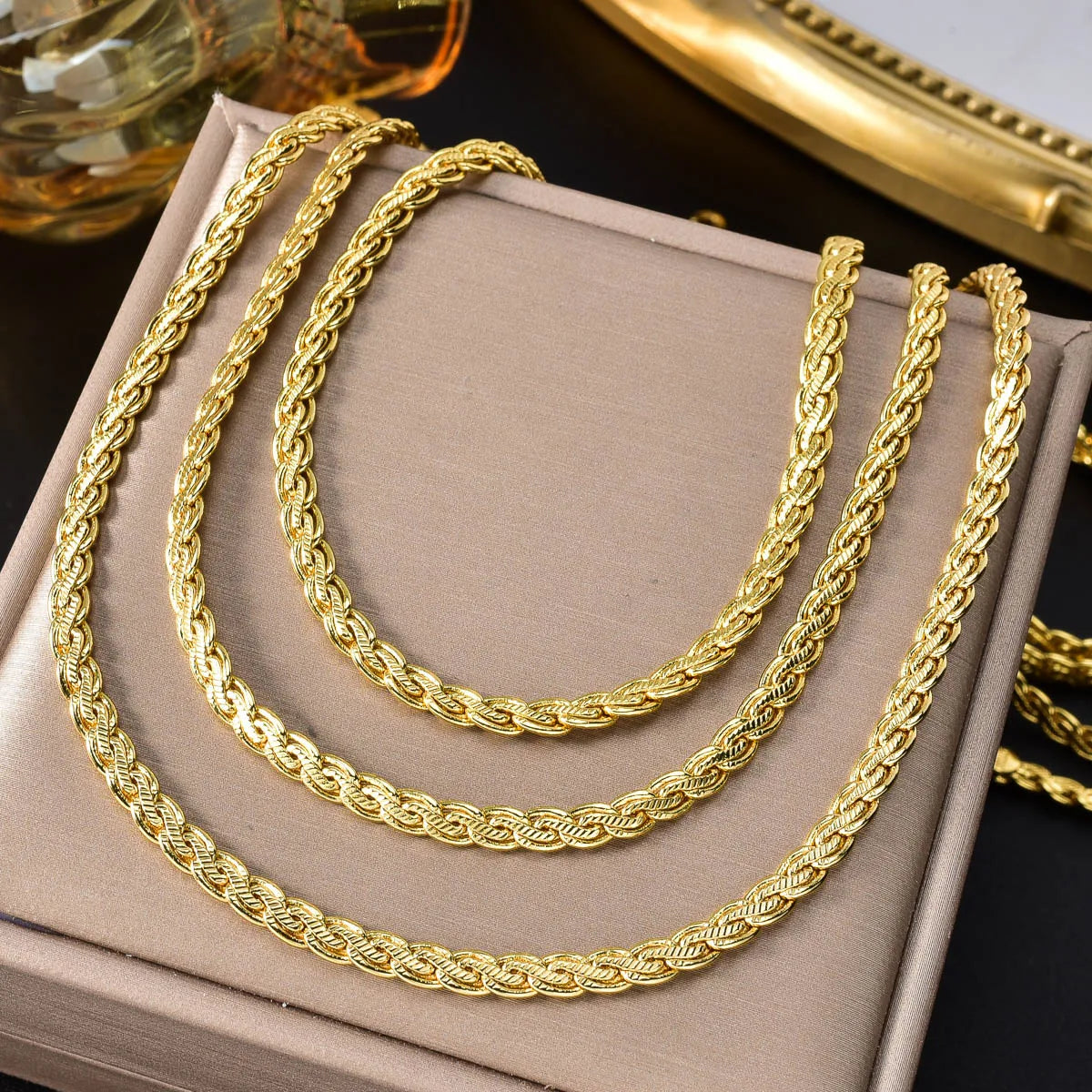 Monaco - 18k Gold Plated Banquet Necklace