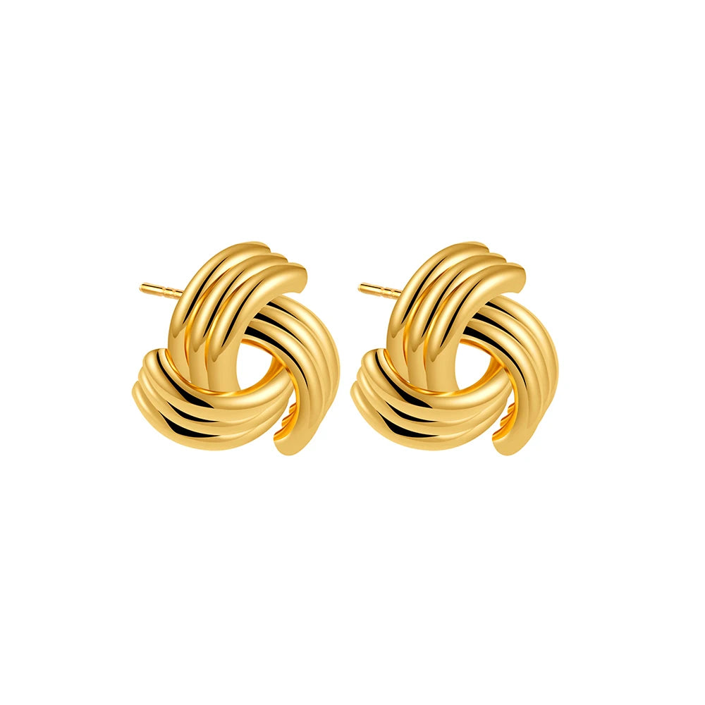 Vaila - 18k gold plated Stainless Twist Knot Earrings - Multiple Variants
