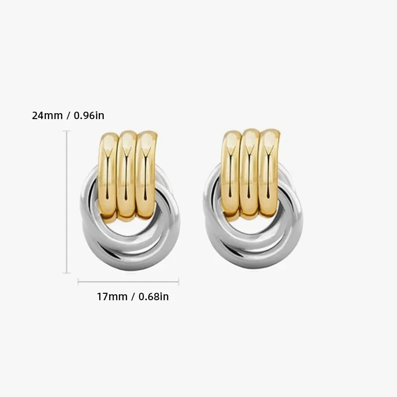 Vaila - 18k gold plated Stainless Twist Knot Earrings - Multiple Variants