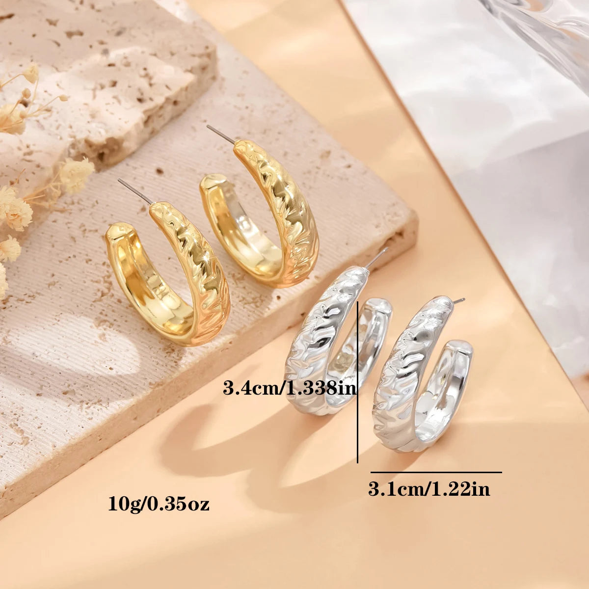 Geometric Metallic Earrings