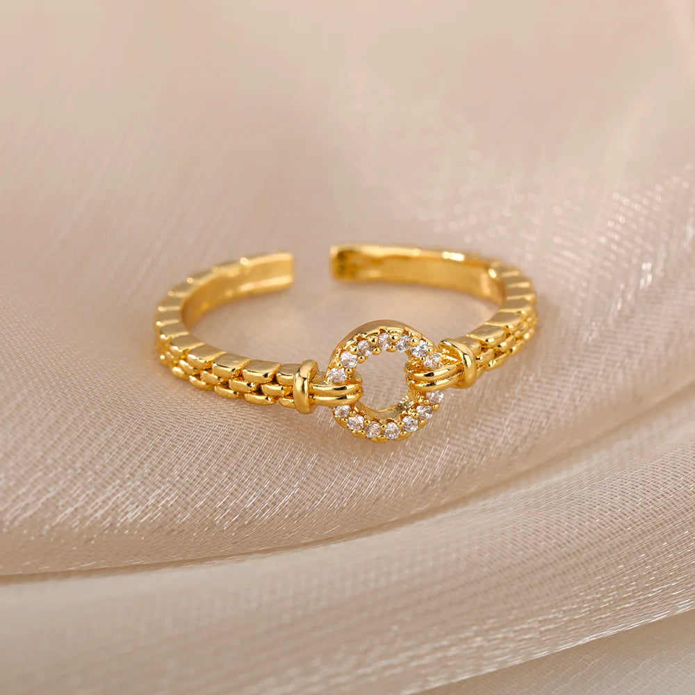 Open Rings 18k gold plated