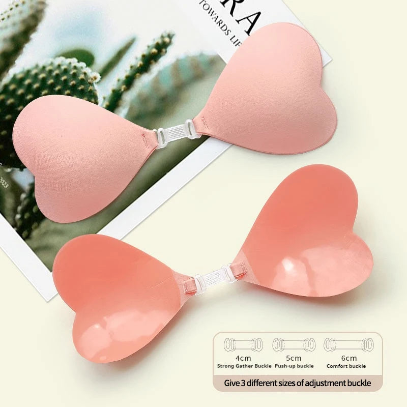 Heart Shaped Silicone Nipple Covers Wireless Bra Invisible