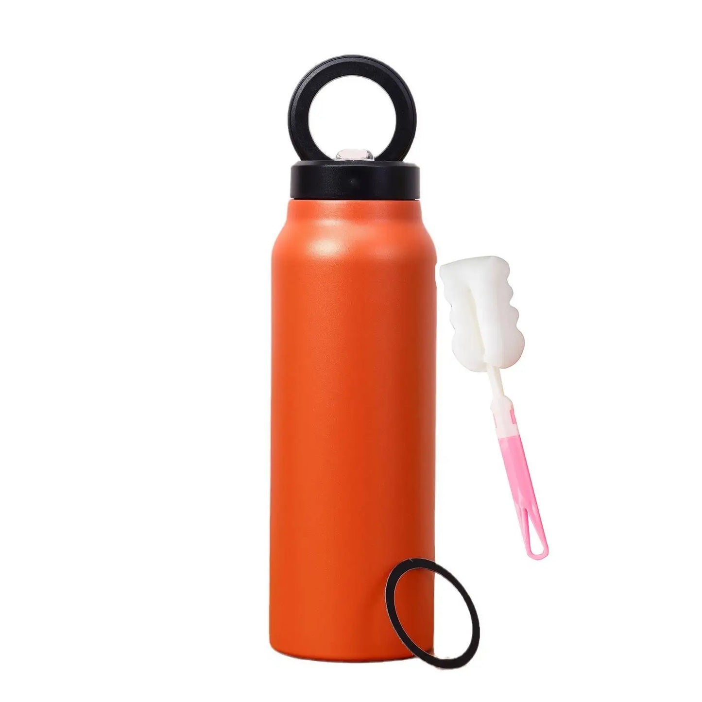 Insulated Sports Water Bottle with Magnetic Phone Holder and Built-in Stand