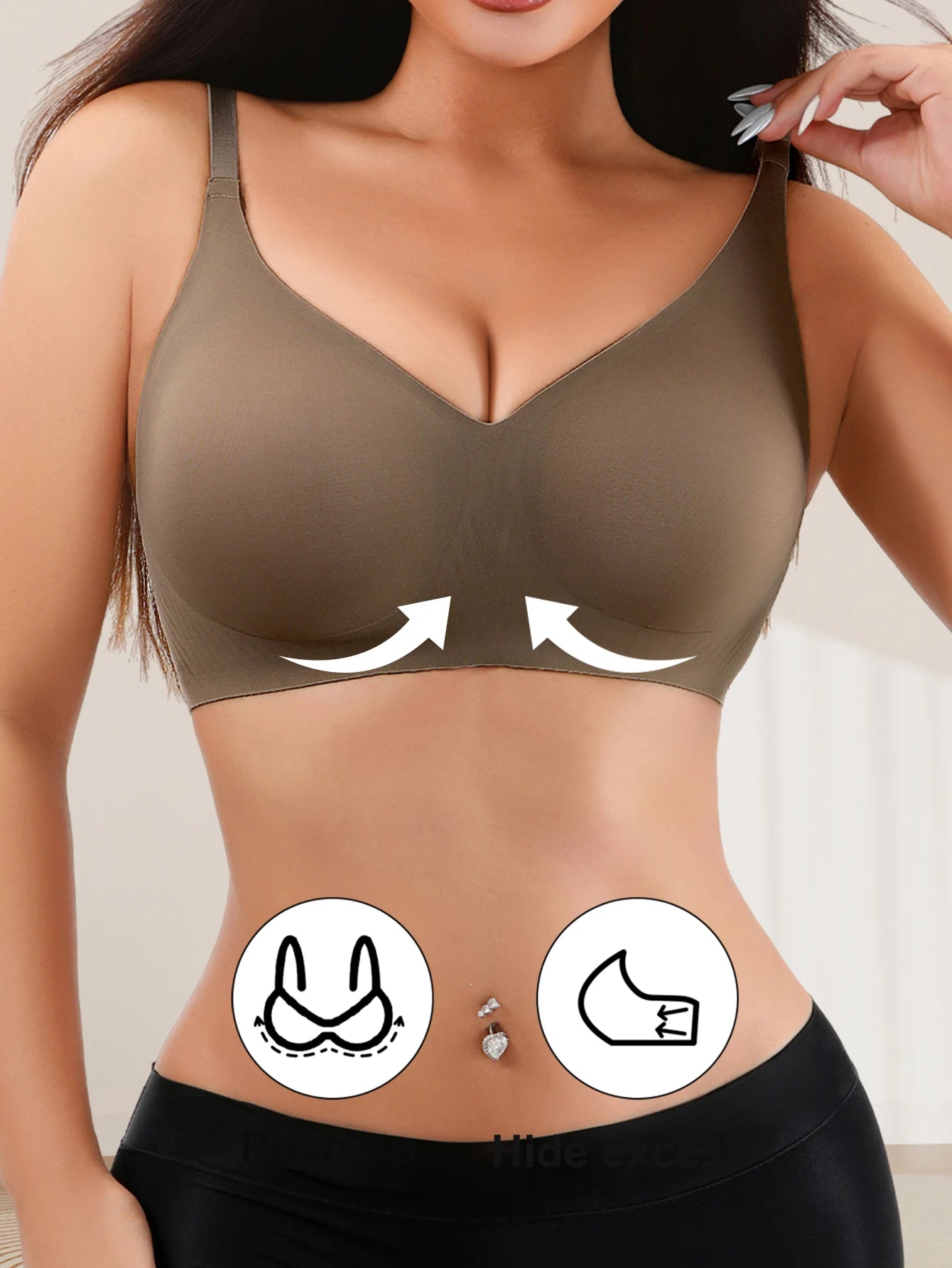 Seamless S-XL Female Underwear Jelly Gel Padded Breathable Comfortable Lady Lingerie Wireless Anti-sagging Bras Female Bralette