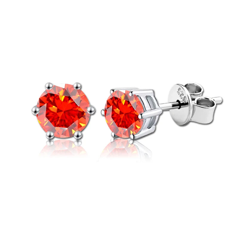 2 GRA Certificates Moissanite Studs Earrings Pass Diamond tester Pen For Men Women 925 Silver 18K Plated Wedding Gemstone