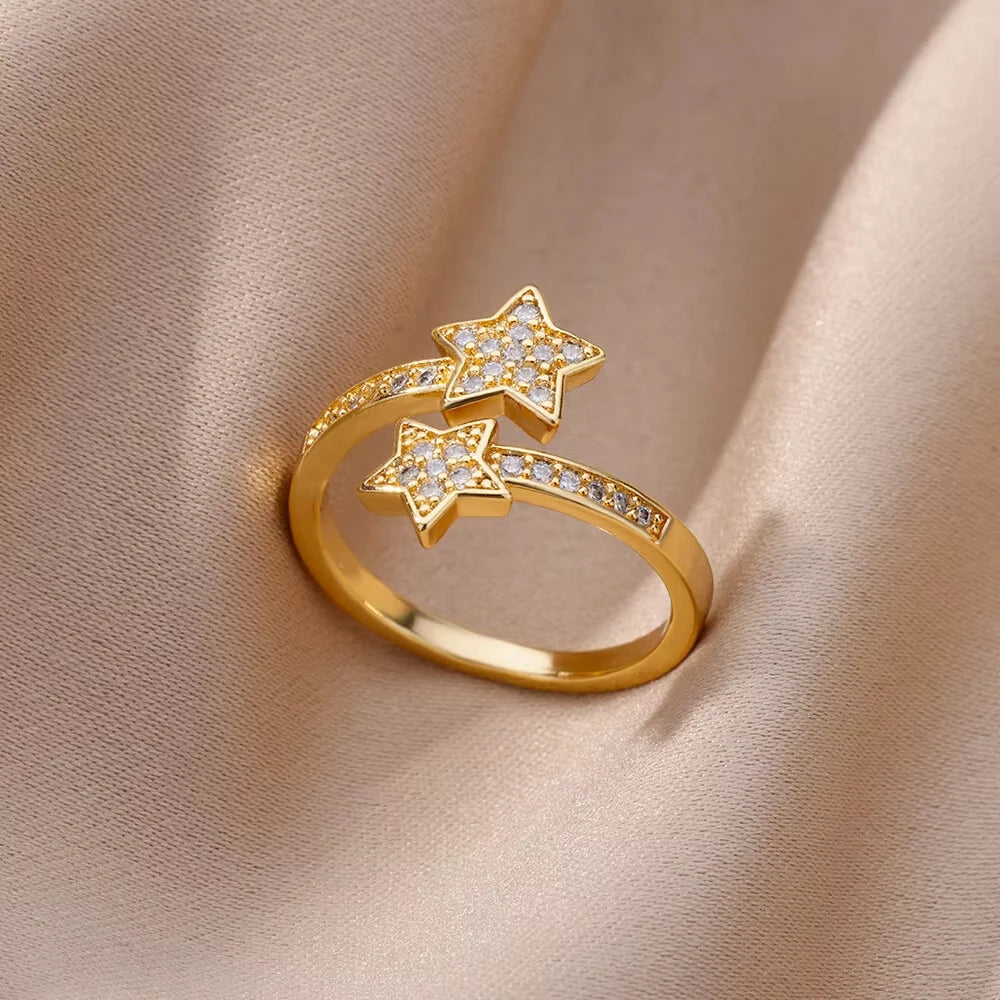 Open Rings 18k gold plated