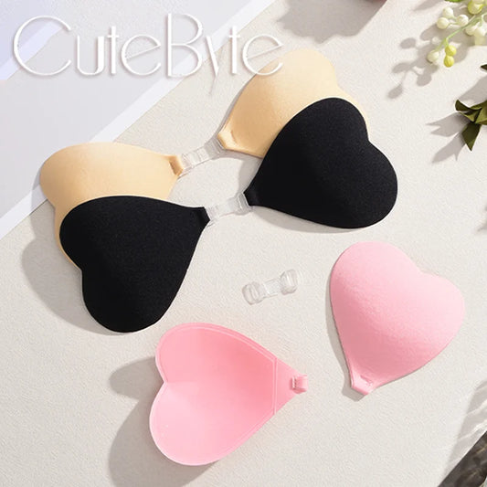 Heart Shaped Silicone Nipple Covers Wireless Bra Invisible