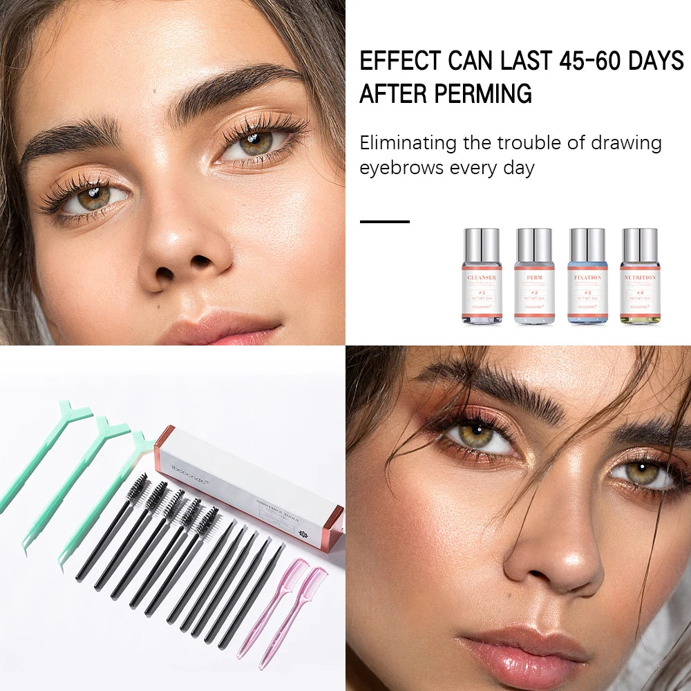Hot Brow Lift Perming Eyebrow Lifting Brow Lamination Kit With Cling Film Nutrition Keratin Perming Lotion For Home Use Kit