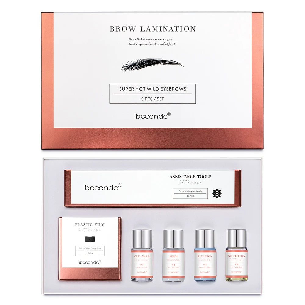 Hot Brow Lift Perming Eyebrow Lifting Brow Lamination Kit With Cling Film Nutrition Keratin Perming Lotion For Home Use Kit
