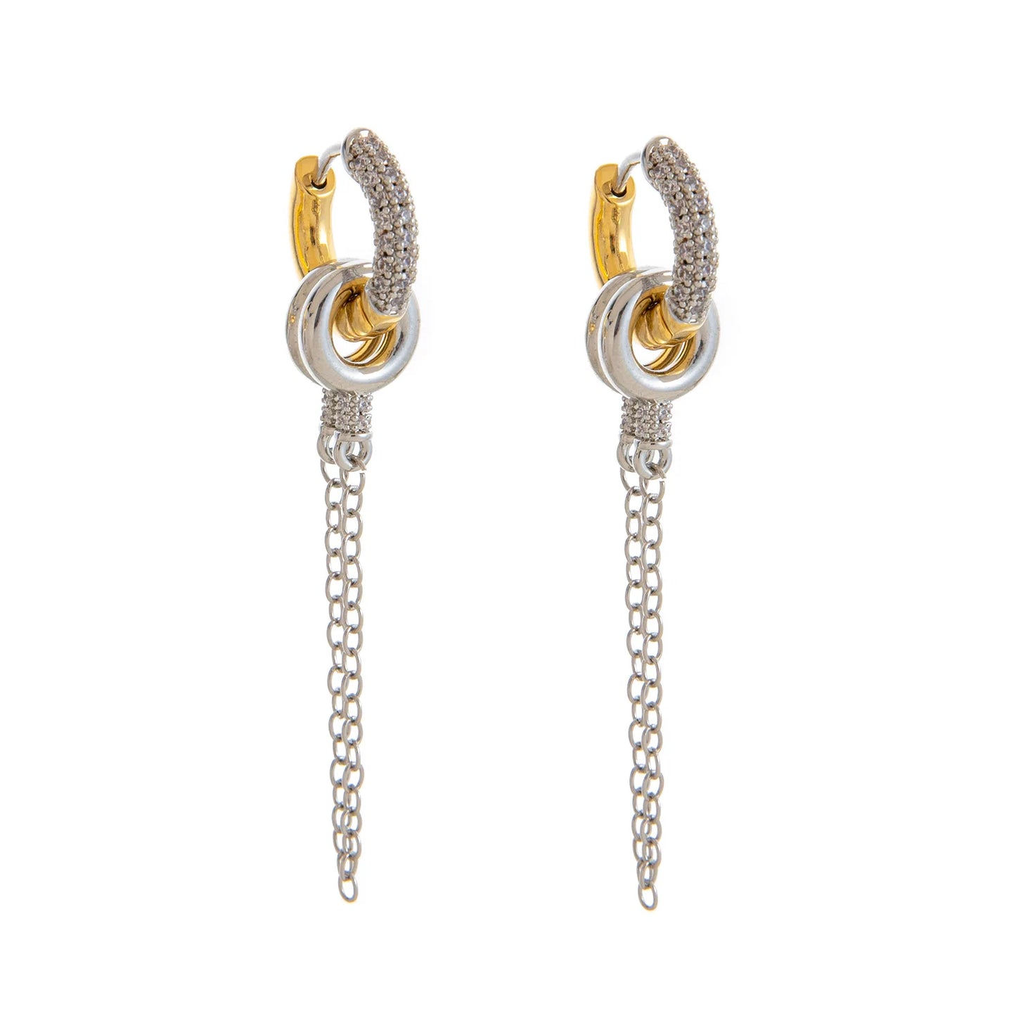 Skye - Earrings 18K Retro Hoops