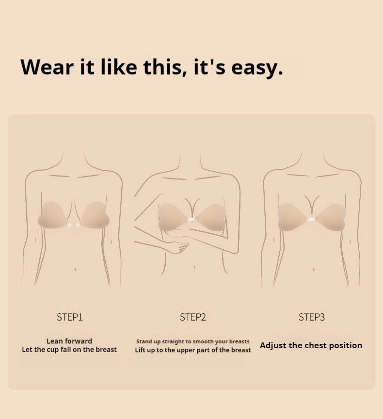 Heart Shaped Silicone Nipple Covers Wireless Bra Invisible