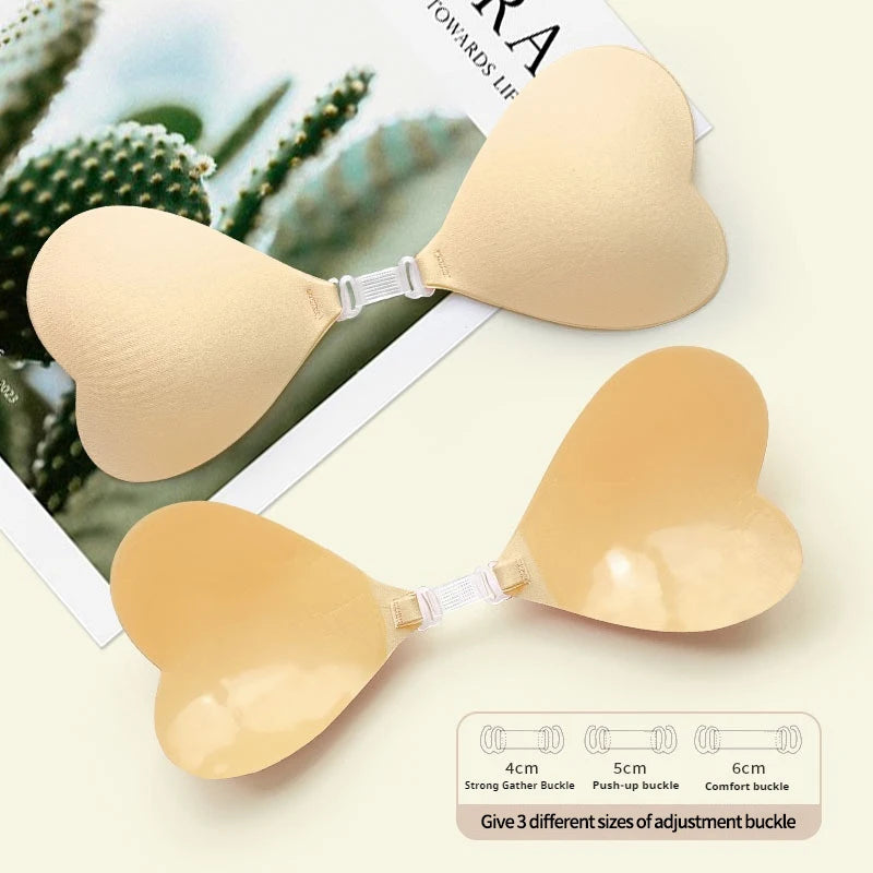 Heart Shaped Silicone Nipple Covers Wireless Bra Invisible